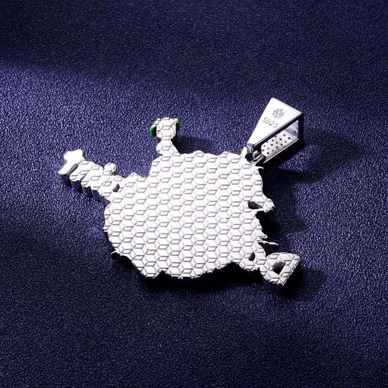 Custom S925 Iced Unique Colorful Pendant Deposit