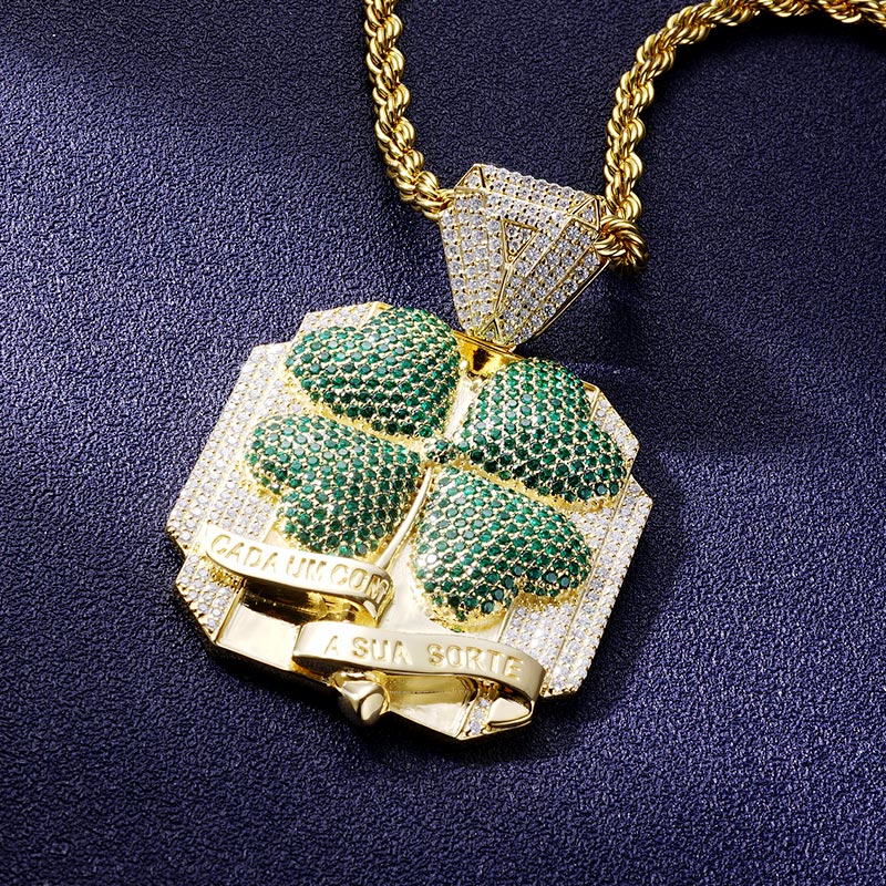 Custom S925 & VVS1 Moissanite Four-leaf Clover Pendant Deposit