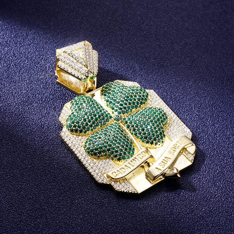 Custom S925 & VVS1 Moissanite Four-leaf Clover Pendant Deposit