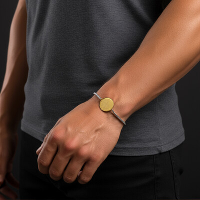 Stainless Steel St. Benedict Medal Bracelet Adjustable Bracelet