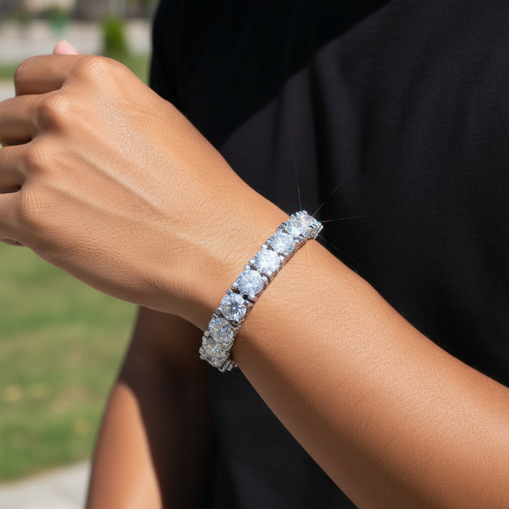 10mm S925 & Moissanite Tennis Bracelet