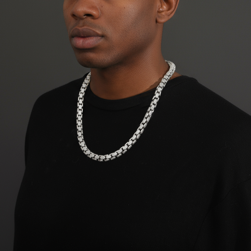 8mm Iced Out Cuban Chain