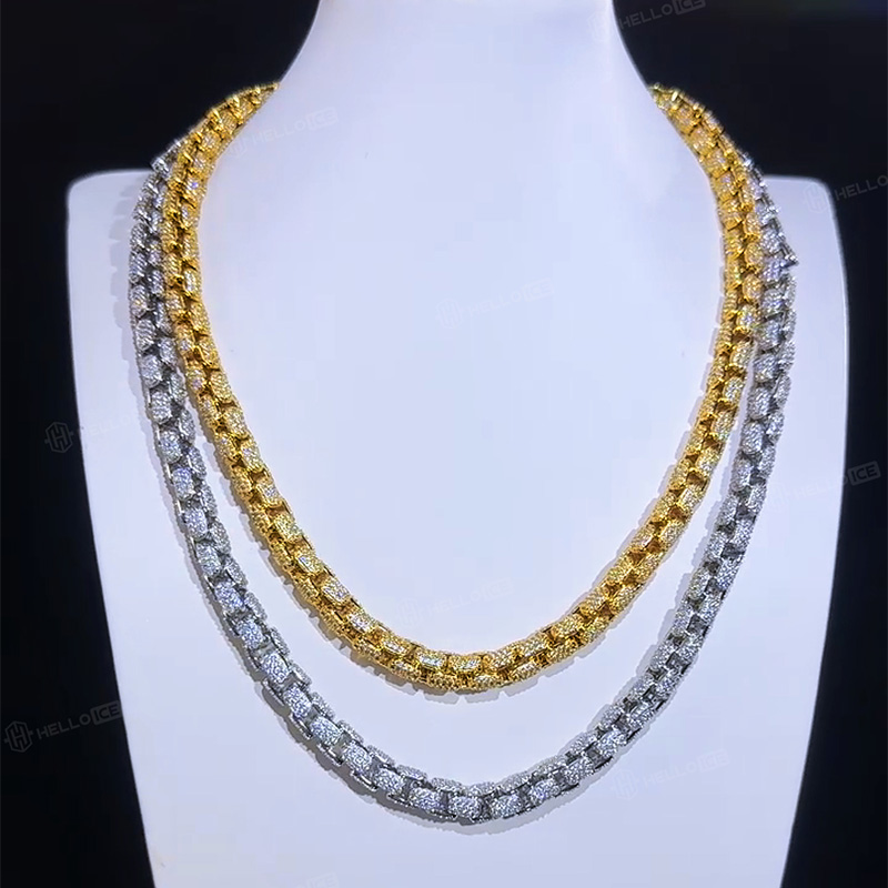 8mm Iced Out Round Box Chain 8mm Iced Out Round Box Chain