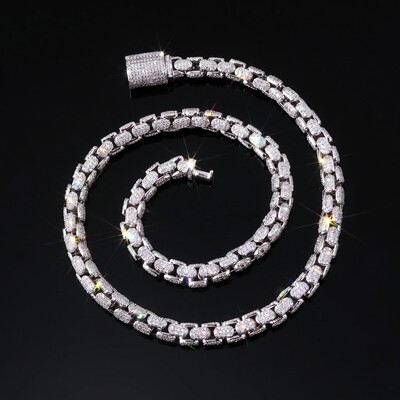 8mm Iced Out Round Box Chain