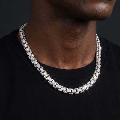 8mm Iced Out Round Box Chain