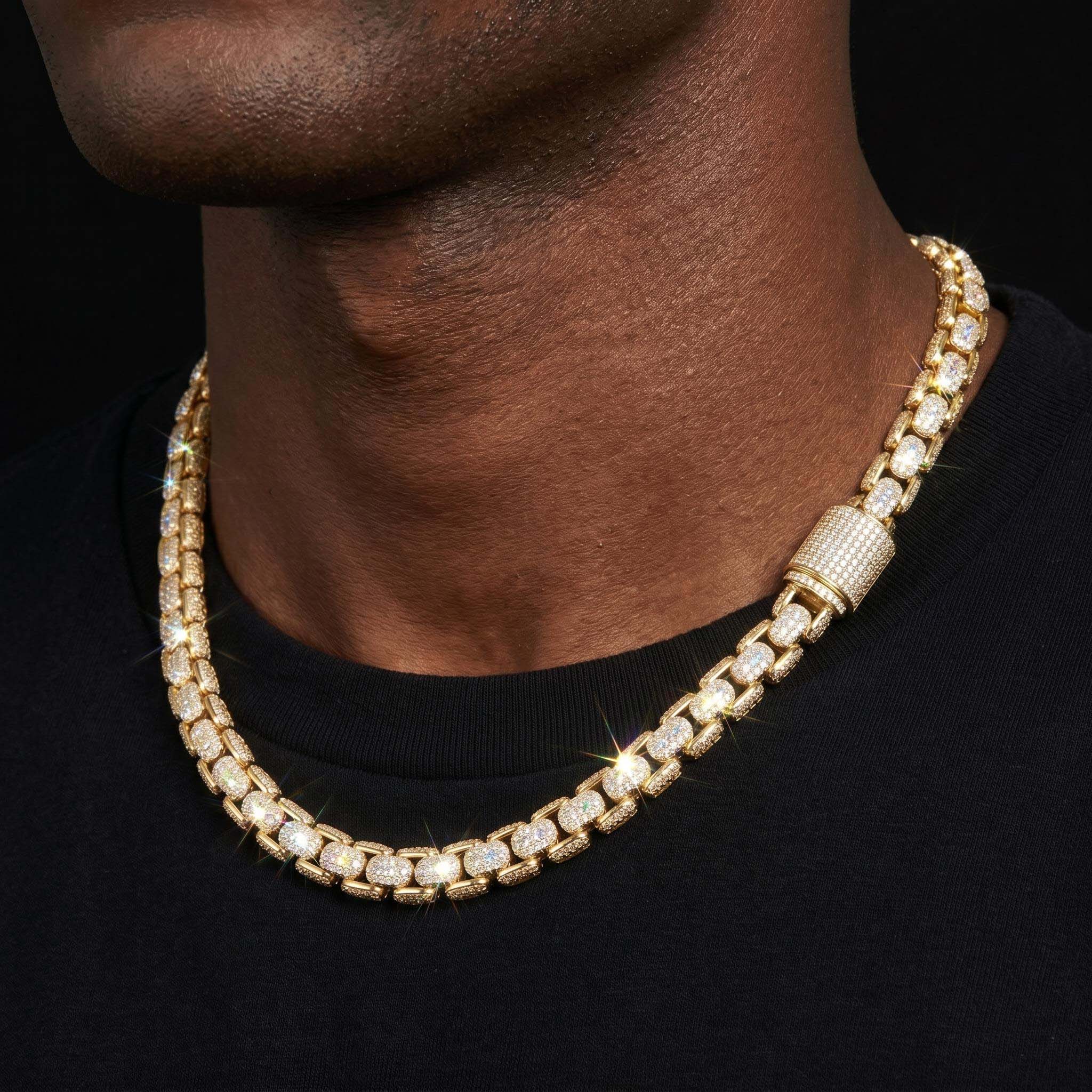 8mm Iced Out Round Box Chain 8mm Iced Out Round Box Chain