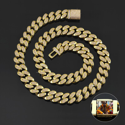 12mm Iced Out Custom Picture Cuban chain