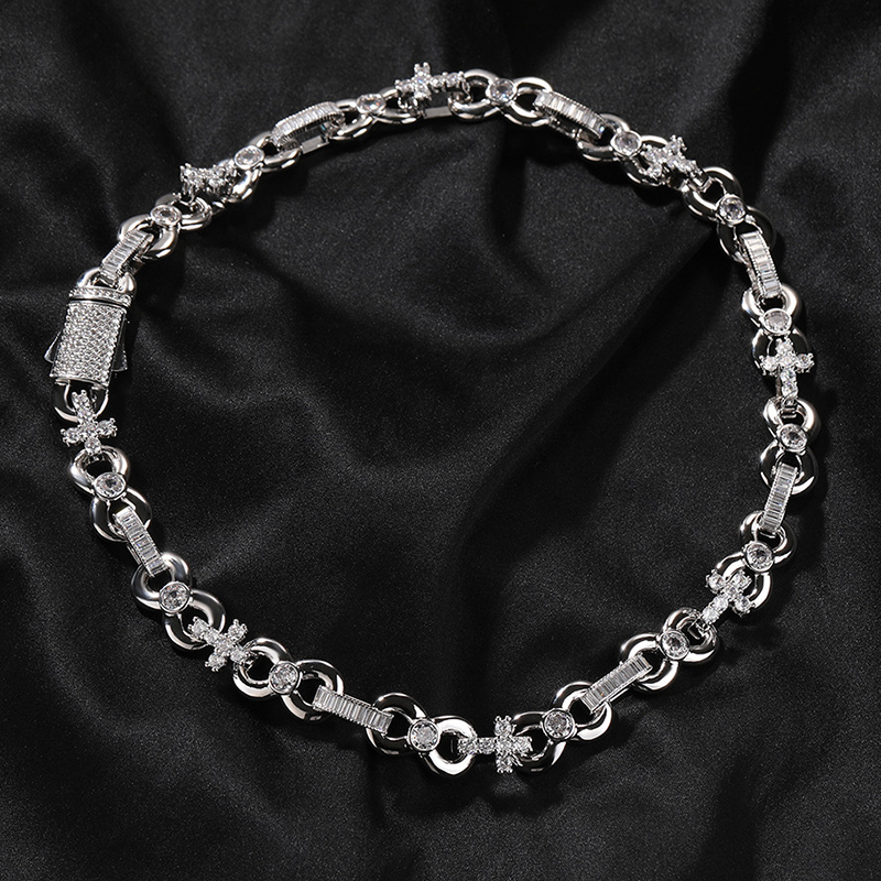 Iced Out 12mm Baguette Cut Infinite Cross Chain