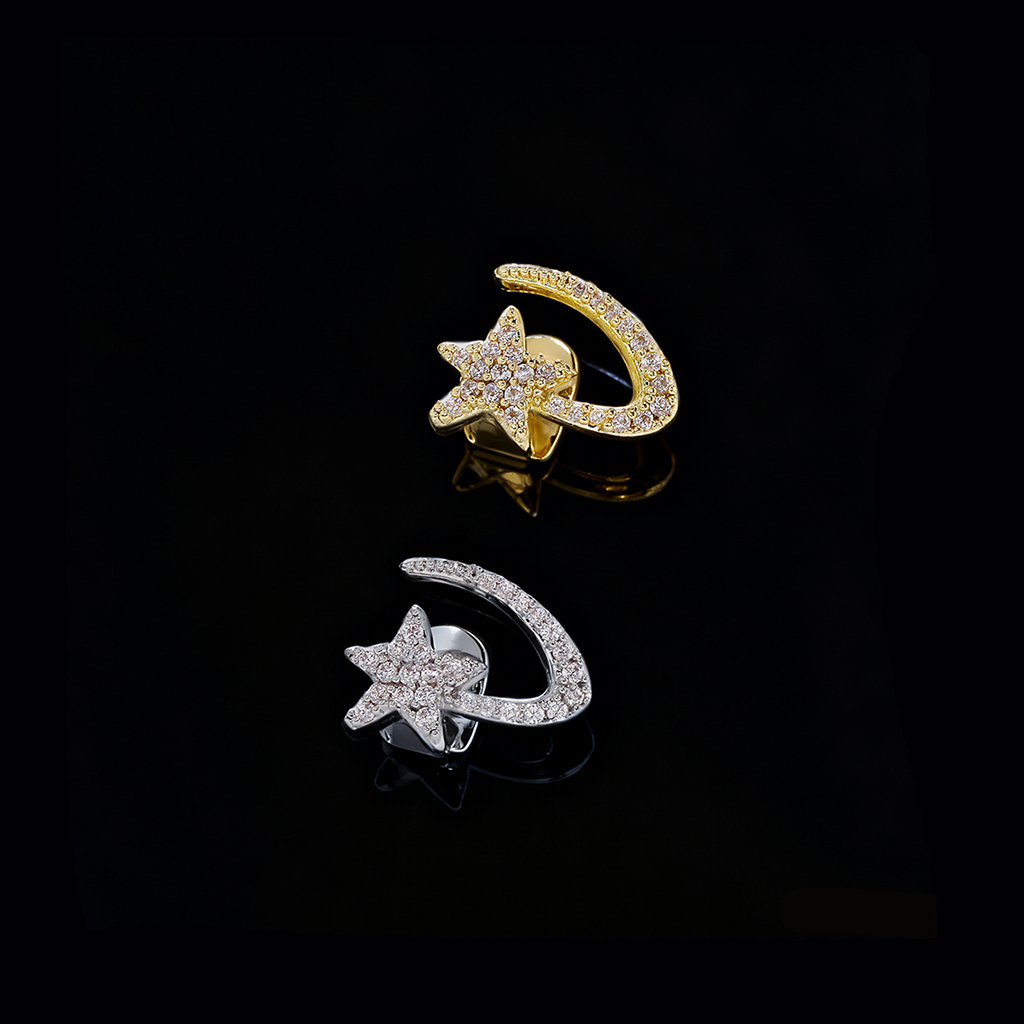 Iced Out Star & Crescent Single Grillz