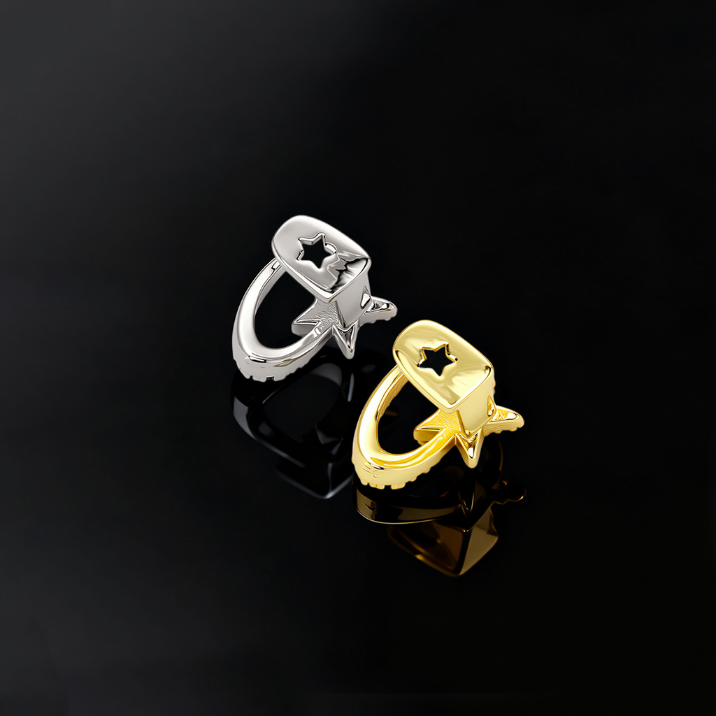 Iced Out Star & Crescent Single Grillz