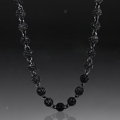 8mm Iced Beads Chain & Bracelet Set