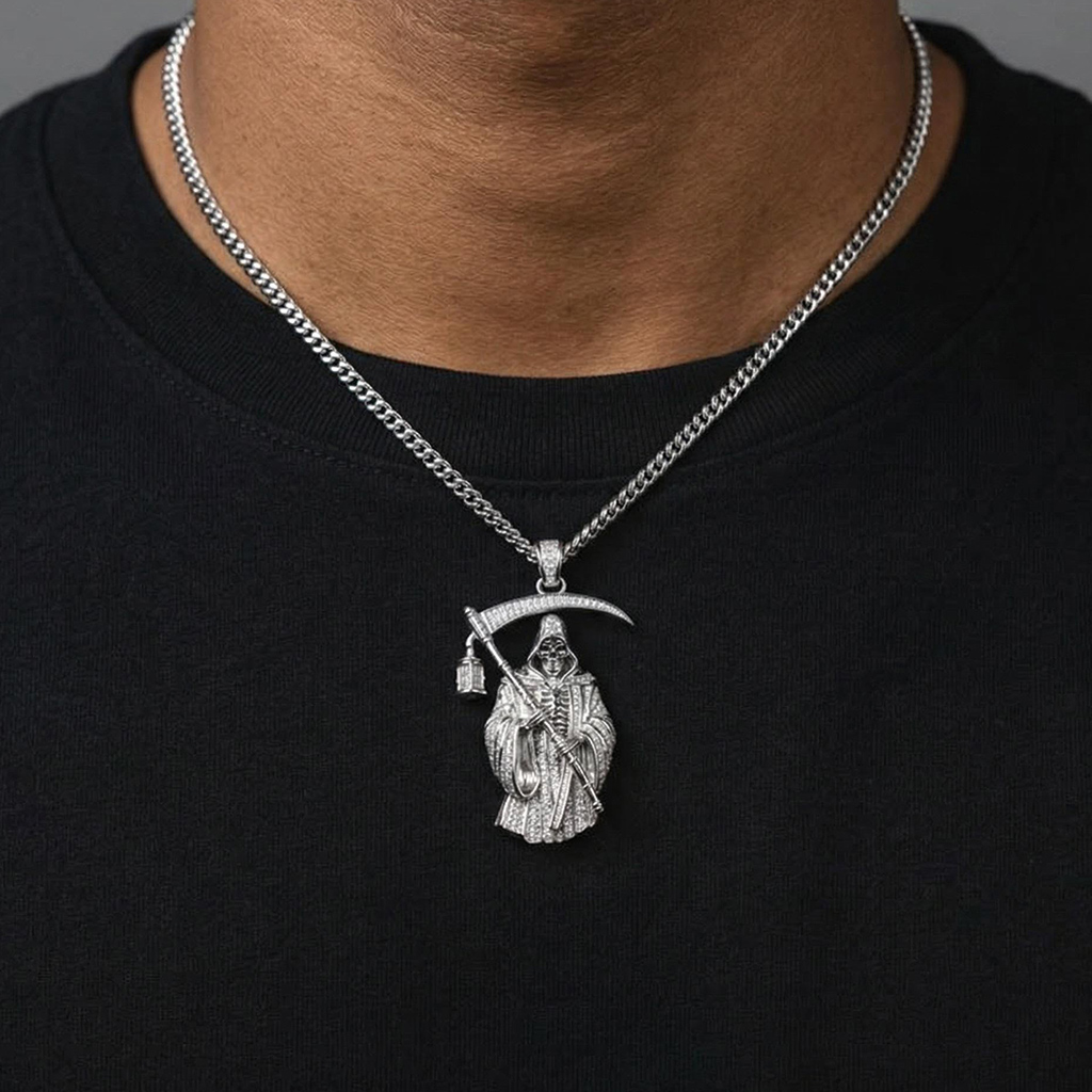 Iced Out Reaper Pendant