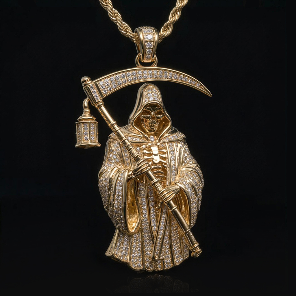 Iced Out Reaper Pendant