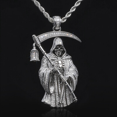 Iced Out Reaper Pendant
