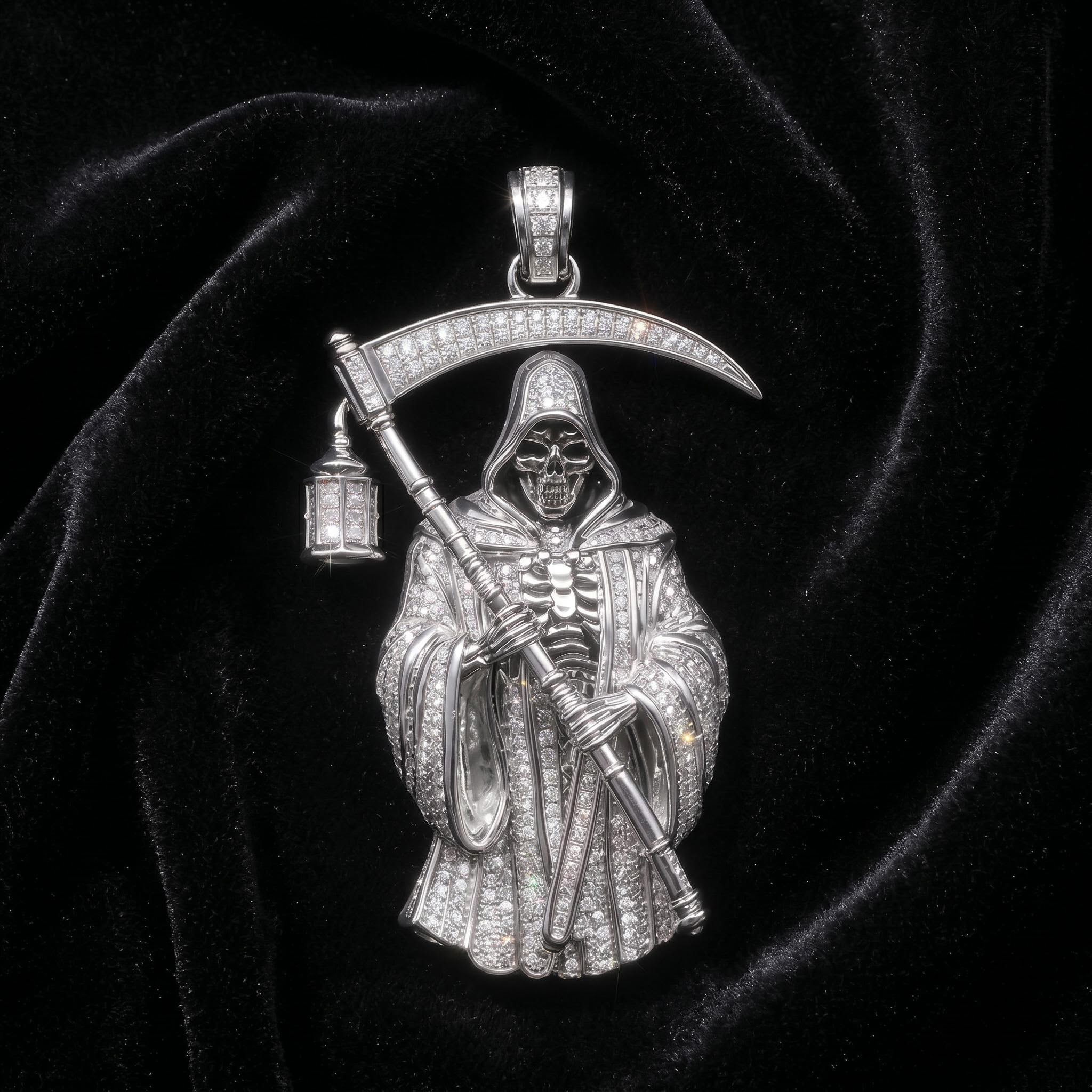 Iced Out Reaper Pendant Iced Out Reaper Pendant