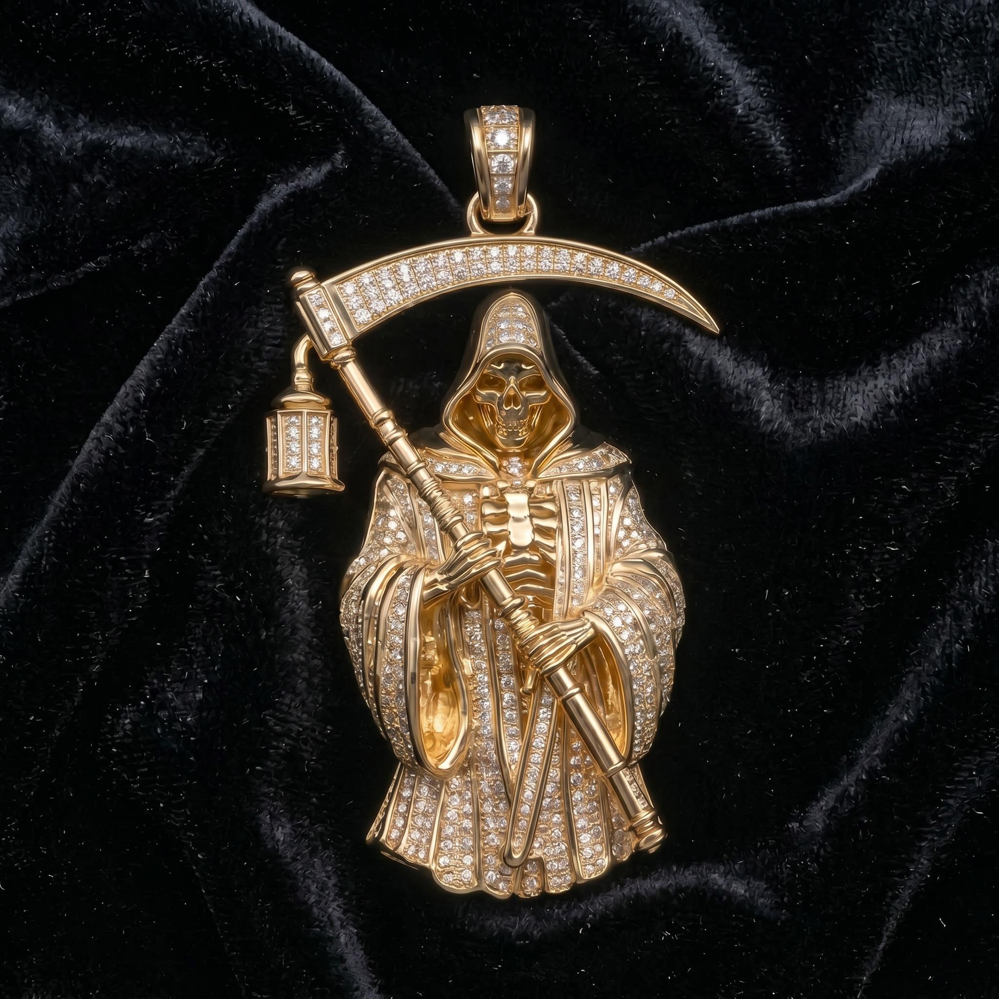 Iced Out Reaper Pendant Iced Out Reaper Pendant