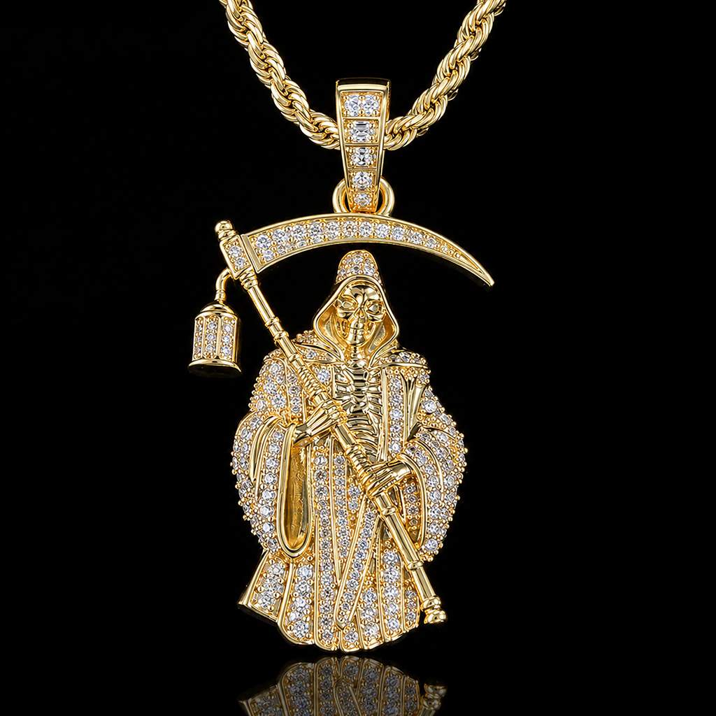 Iced Out Reaper Pendant