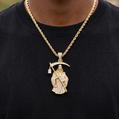 Iced Out Reaper Pendant