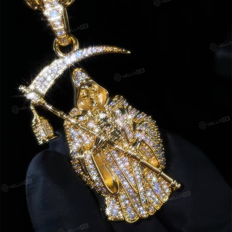 Iced Out Reaper Pendant