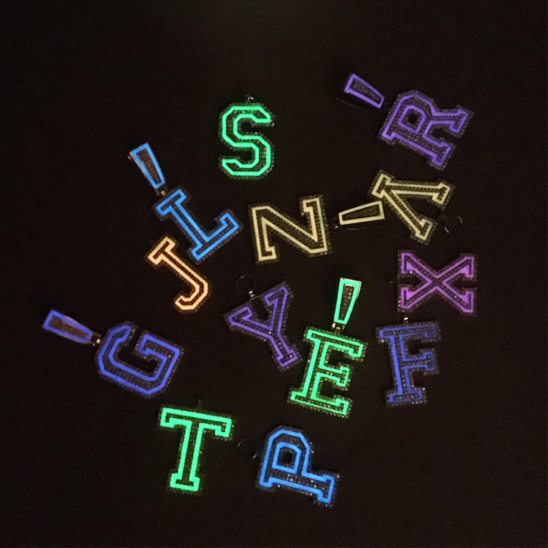 Iced Out Custom Initial Glow in the Dark Pendent Necklace Iced Out Custom Initial Glow in the Dark Pendent Necklace