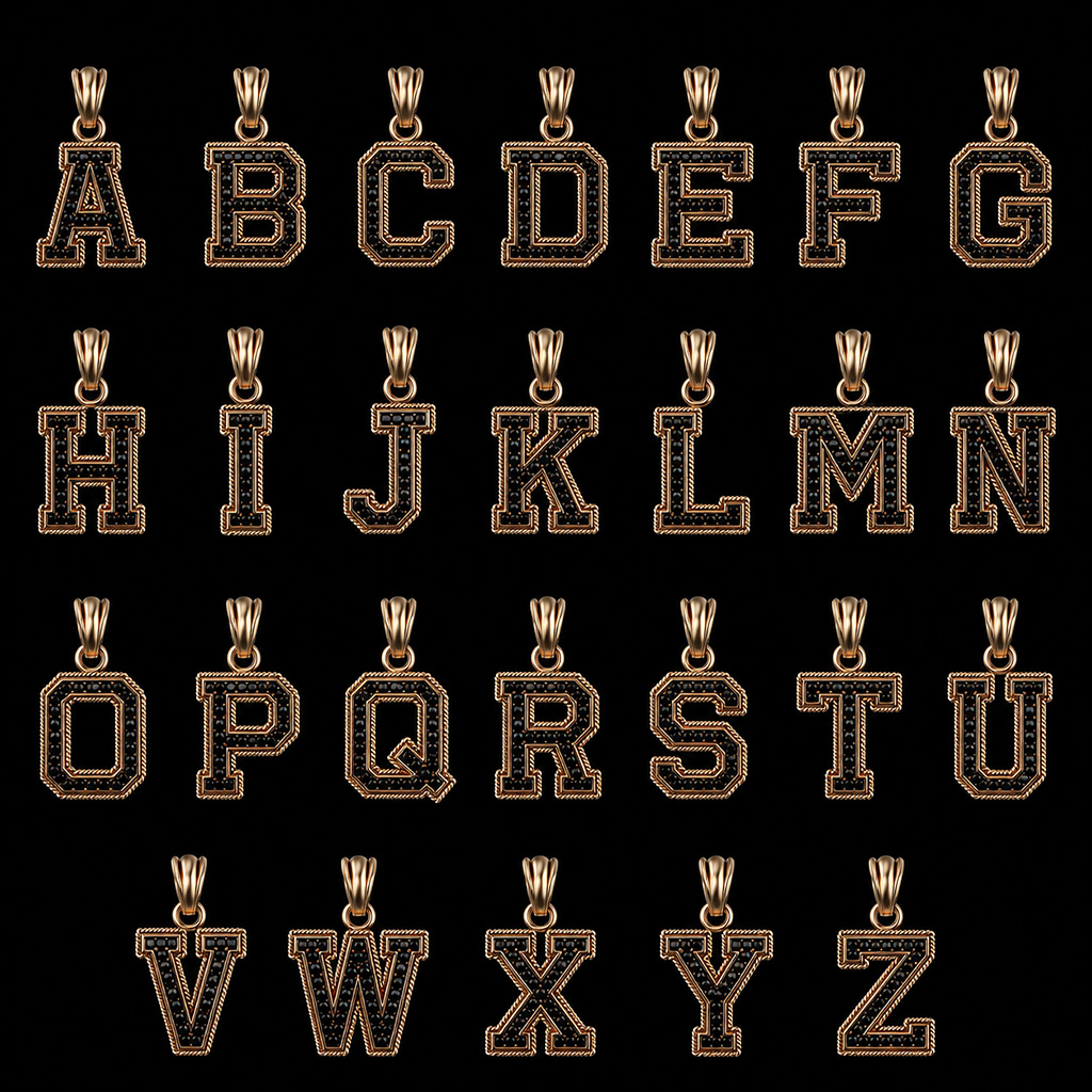Iced Out Custom Initial Pendent Iced Out Custom Initial Pendent