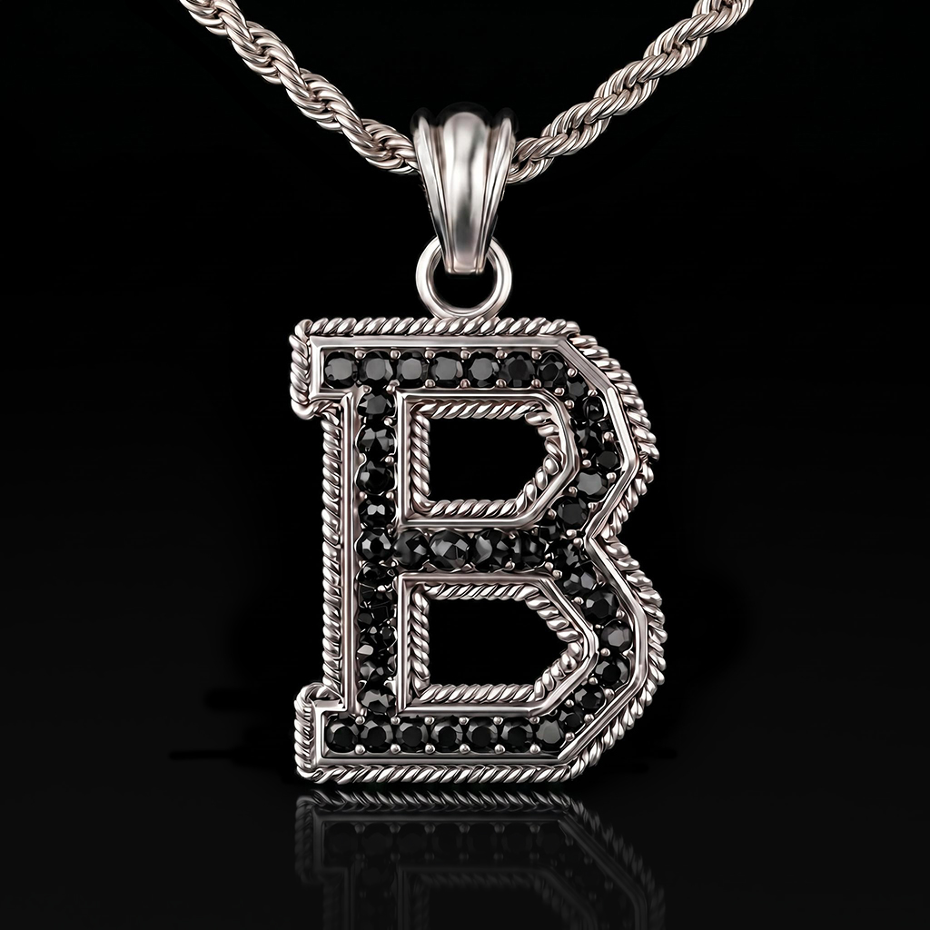 Iced Out Custom Initial Pendent Iced Out Custom Initial Pendent