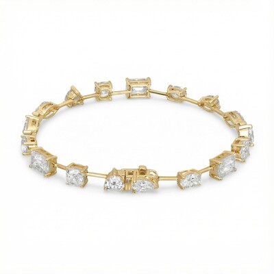Multi Shape Diamond VVS Moissanite Fancy Tennis Bracelet