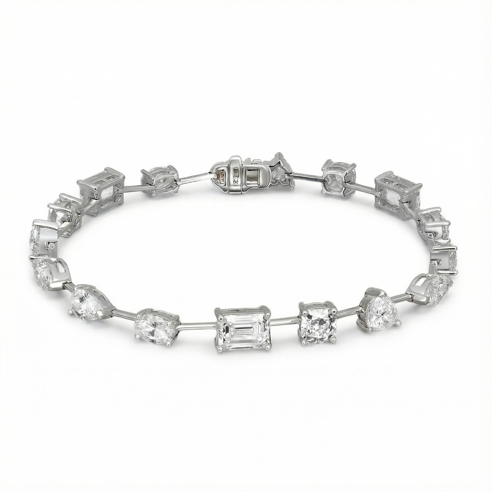 Multi Shape Diamond VVS Moissanite Fancy Tennis Bracelet