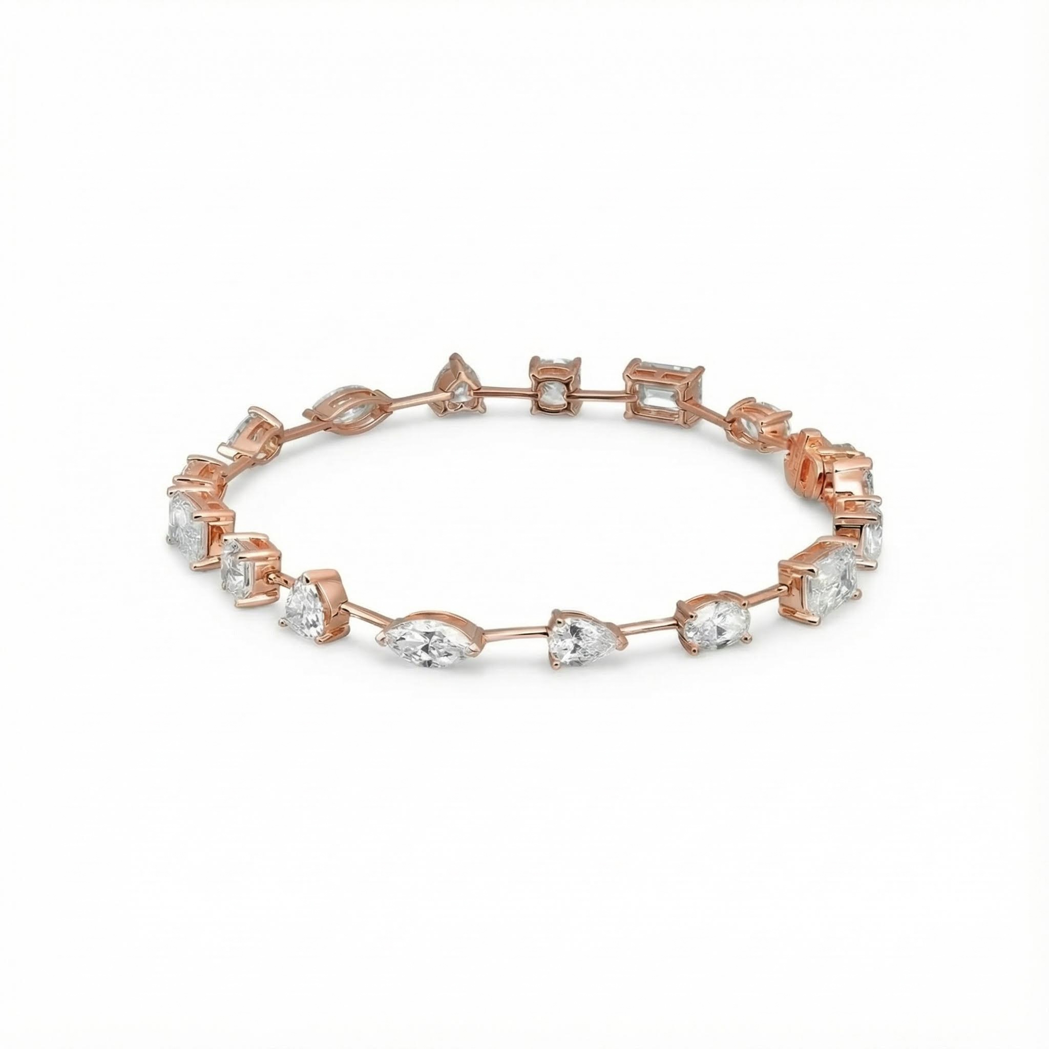 Multi Shape Diamond VVS Moissanite Fancy Tennis Bracelet