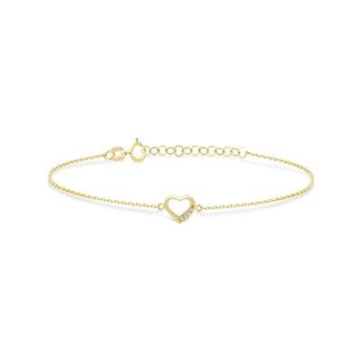 S925 Silver Heart Shaped Diamond Halo Bracelet