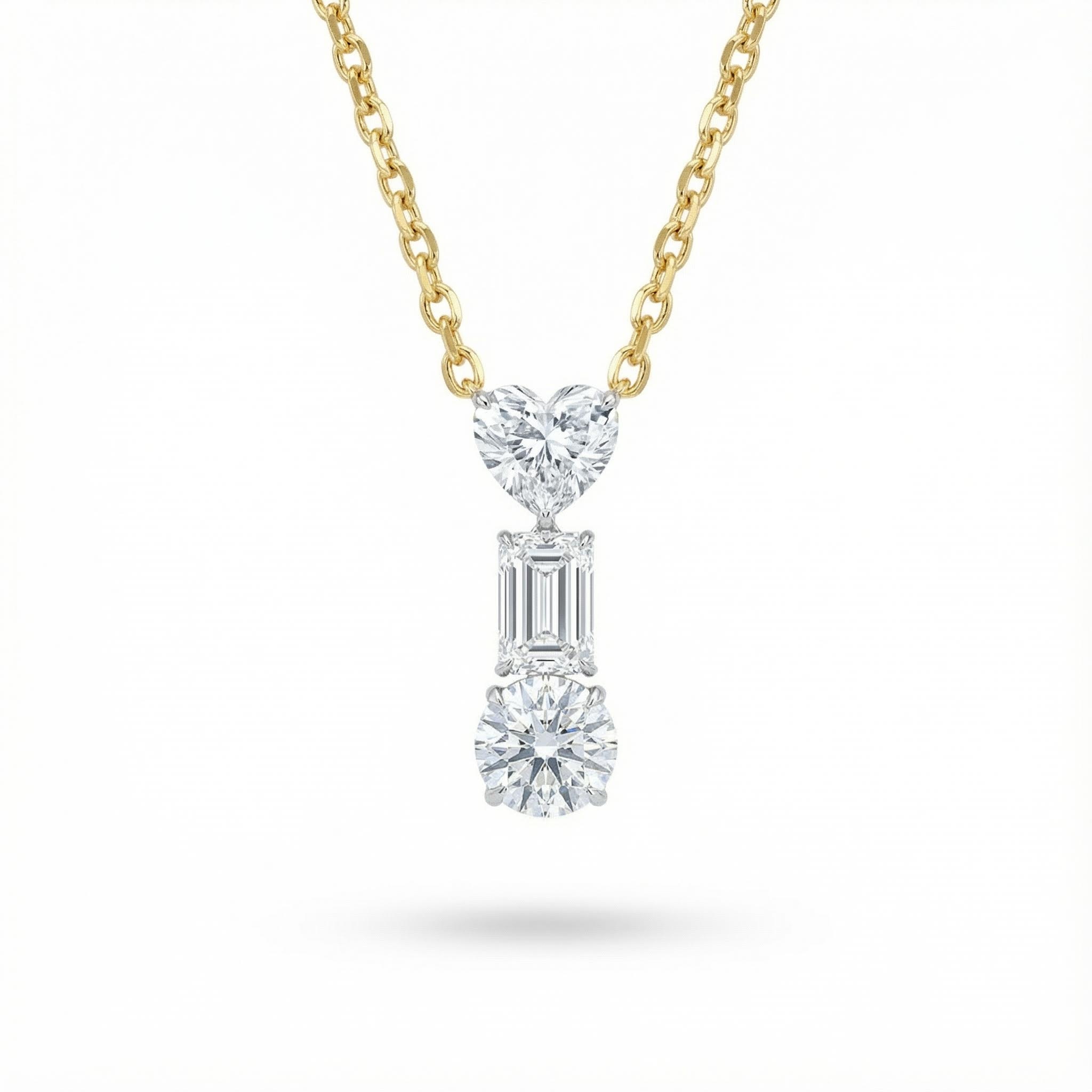 Multi Cut VVS Moissanite Pendent Necklace