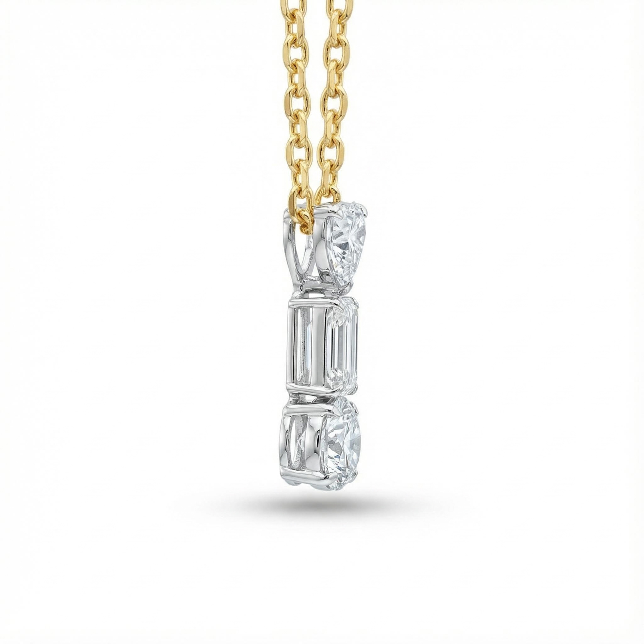Multi Cut VVS Moissanite Pendent Necklace