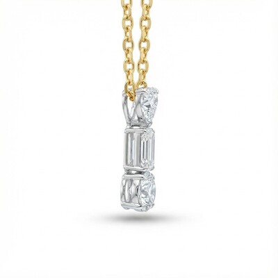 Multi Cut VVS Moissanite Pendent Necklace