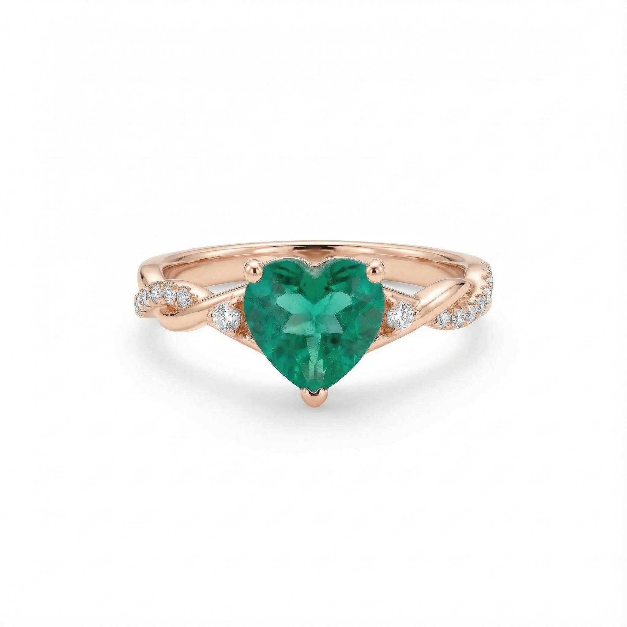 S925 Silver Heart Cut Vintage Engagement Rings