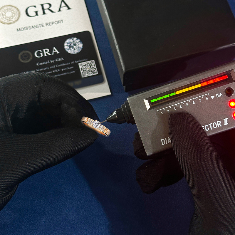 0.5CT Round Cut  VVS Moissanite S925 Silver Pave Engagement Ring