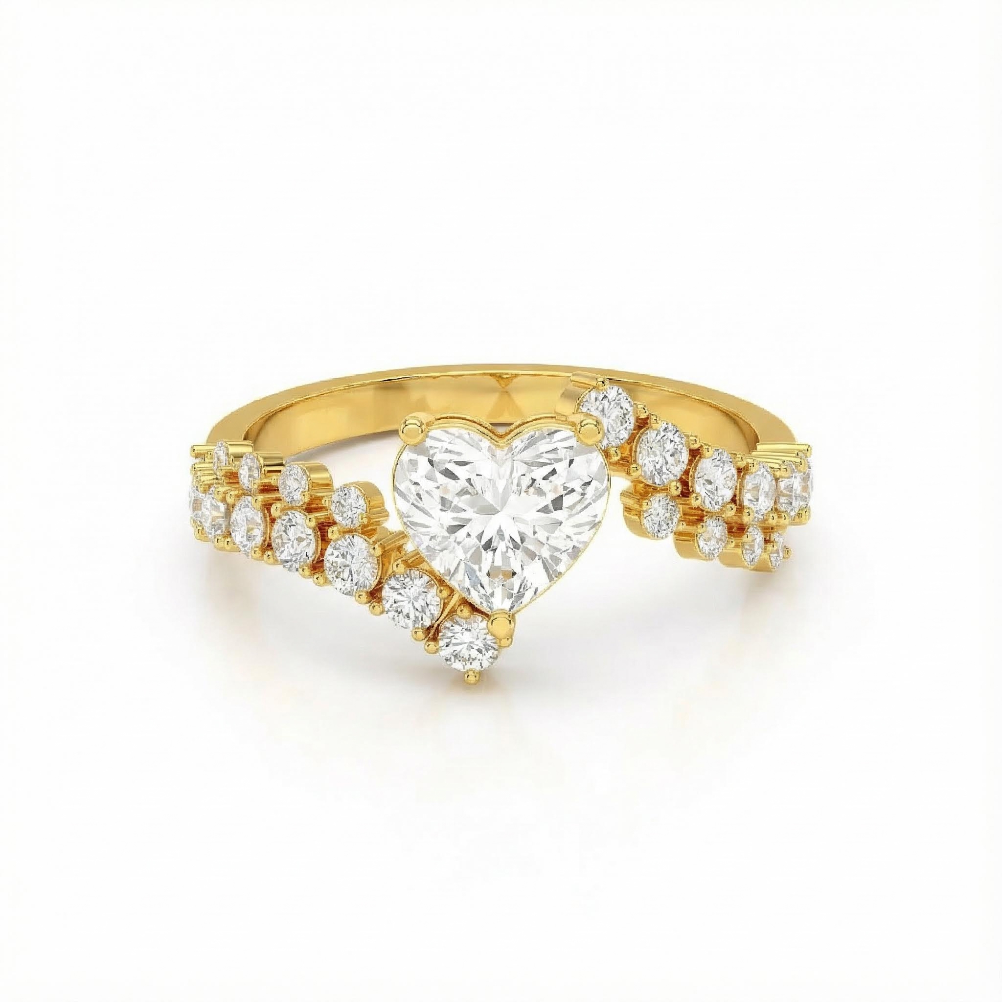 Heart Cut VVS Moissanite Twisted Engagement Ring Heart Cut VVS Moissanite Twisted Engagement Ring