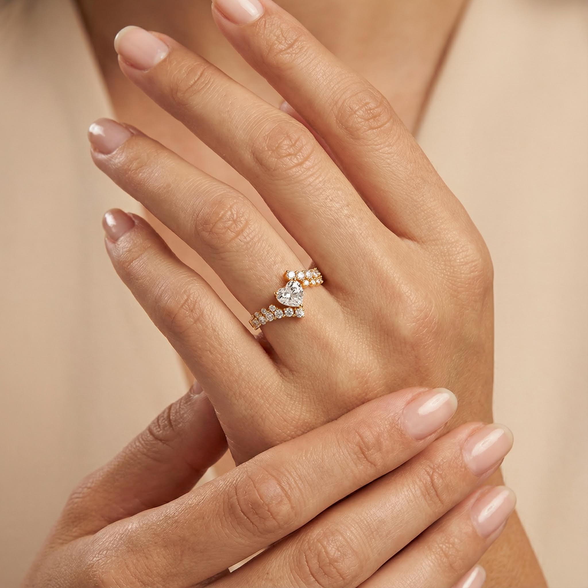 Heart Cut VVS Moissanite Twisted Engagement Ring Heart Cut VVS Moissanite Twisted Engagement Ring