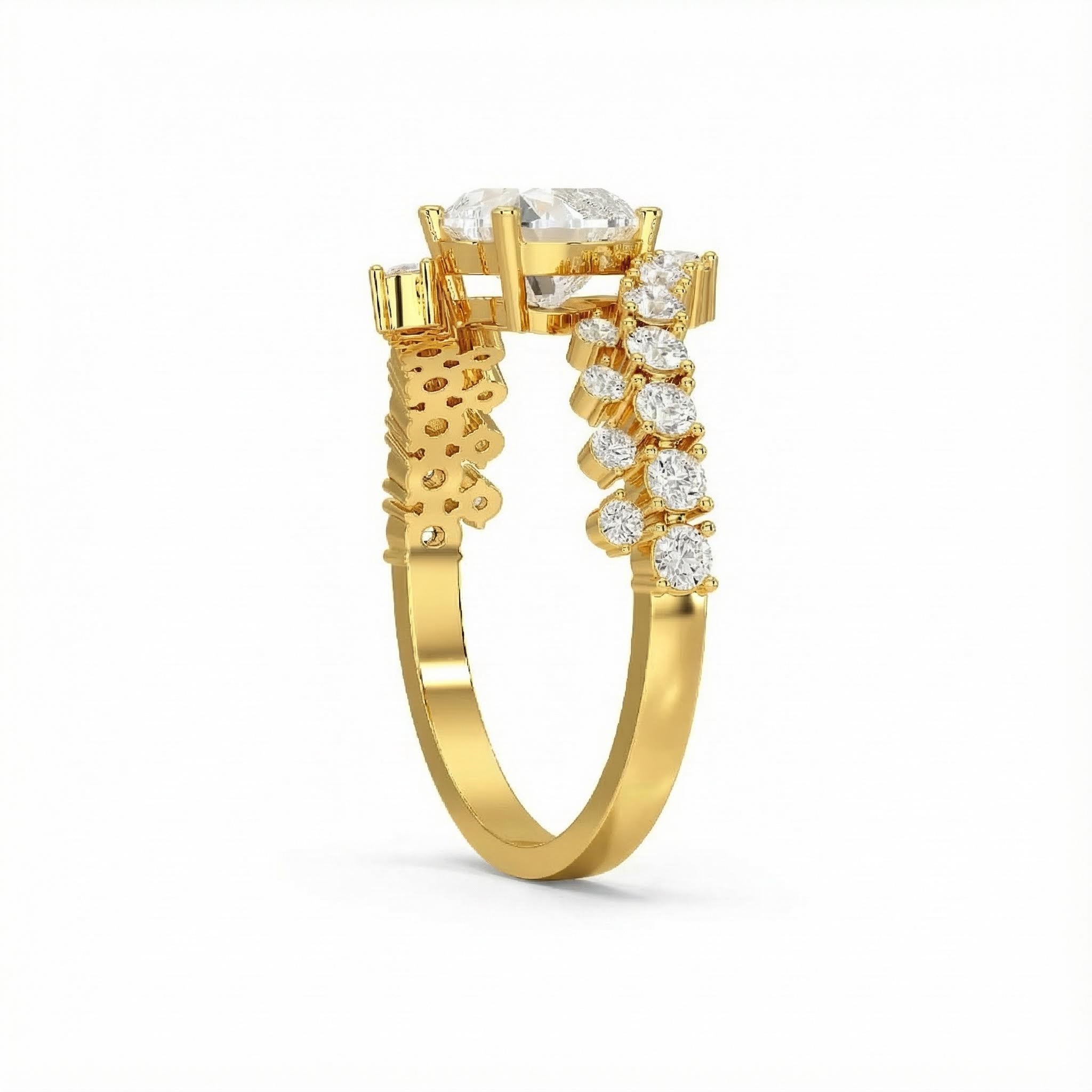 Heart Cut VVS Moissanite Twisted Engagement Ring Heart Cut VVS Moissanite Twisted Engagement Ring