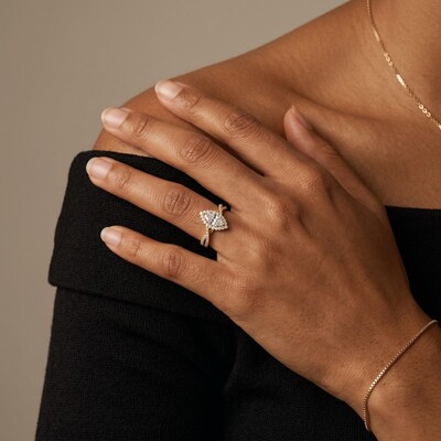 2.61CT Marquise Cut VVS Moissanite Halo Engagement Ring