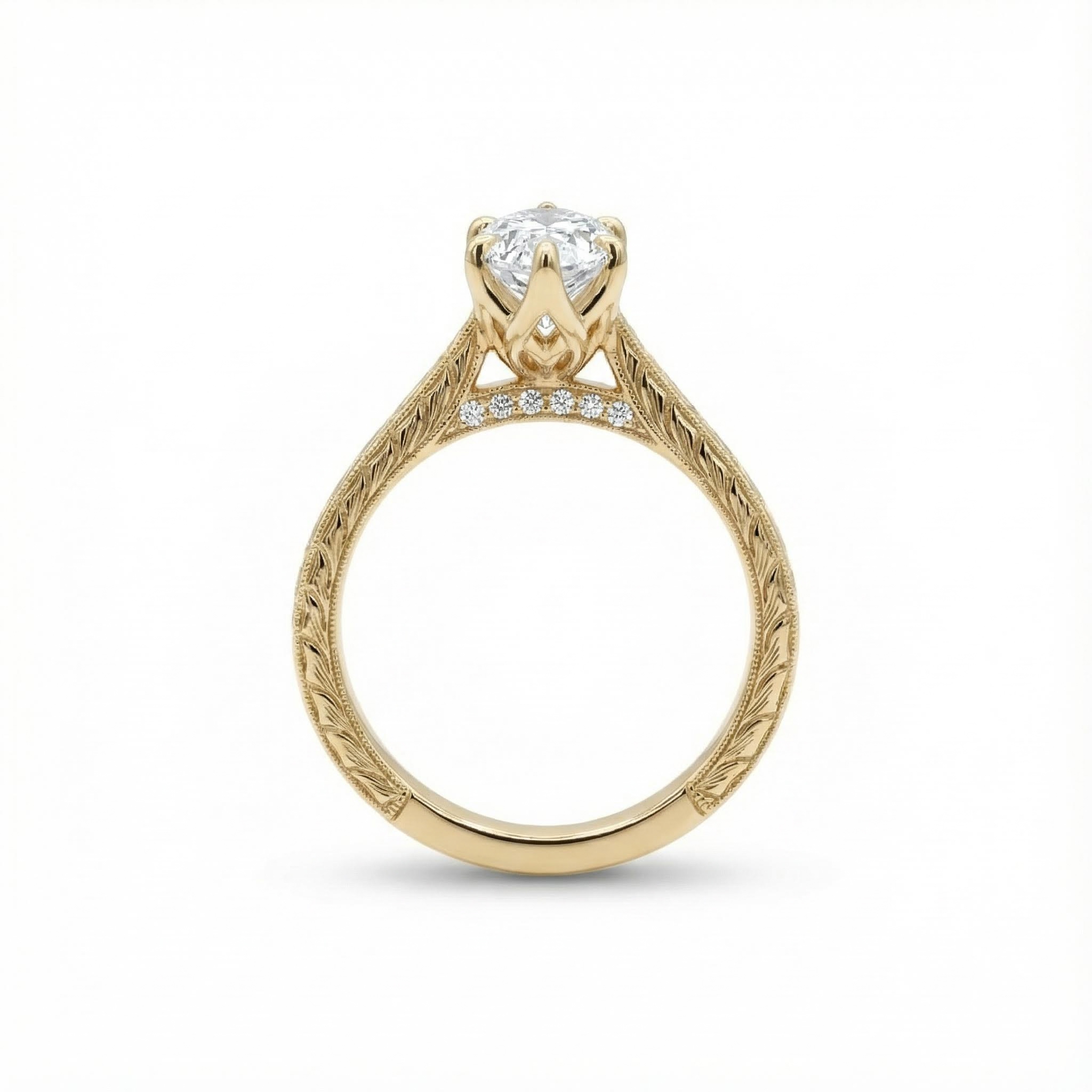 Marquise Cut VVS Moissanite Vintage Engagement Ring