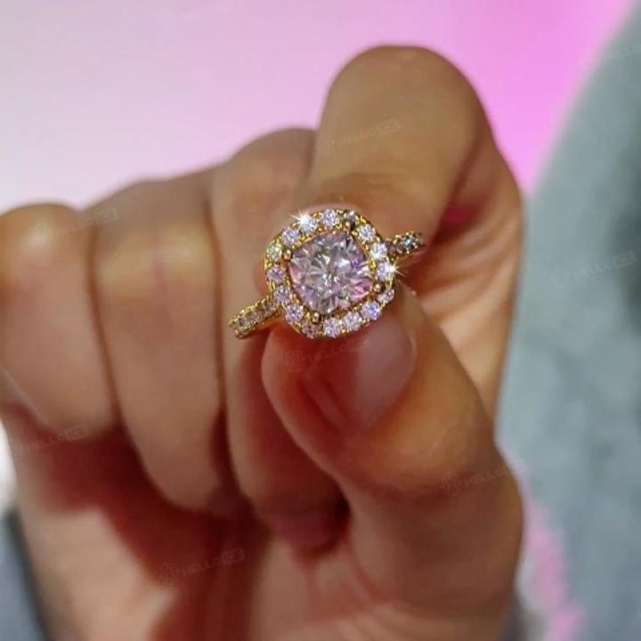 2.86ct. tw. Personalized Initial Letter Cushion Cut VVS Moissanite Engagement Ring 2.86ct. tw. Personalized Initial Letter Cushion Cut VVS Moissanite Engagement Ring