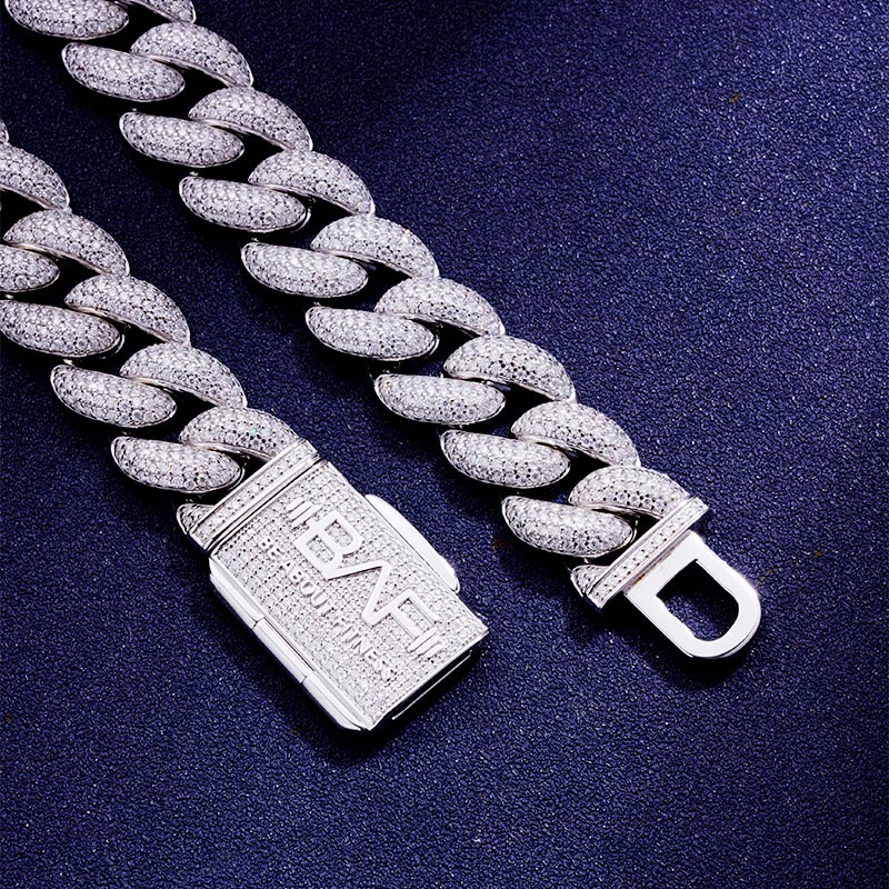 Custom S925 & VVS1 Moissanite 20mm Cuban Chain Deposit