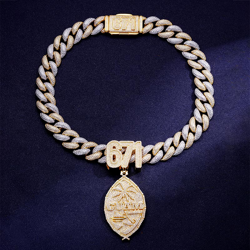 Custom S925 & VVS1 Moissanite 20mm Cuban Chain & Pendant Deposit