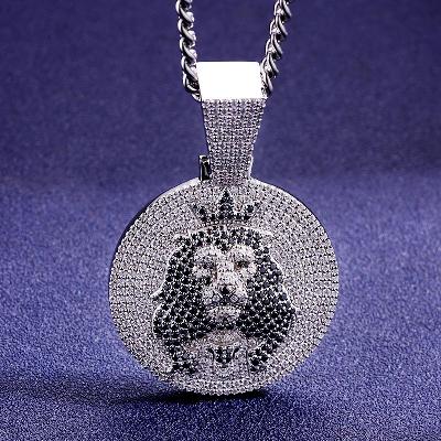 Custom S925 & VVS1 Moissanite Unique Lion Pendant Deposit