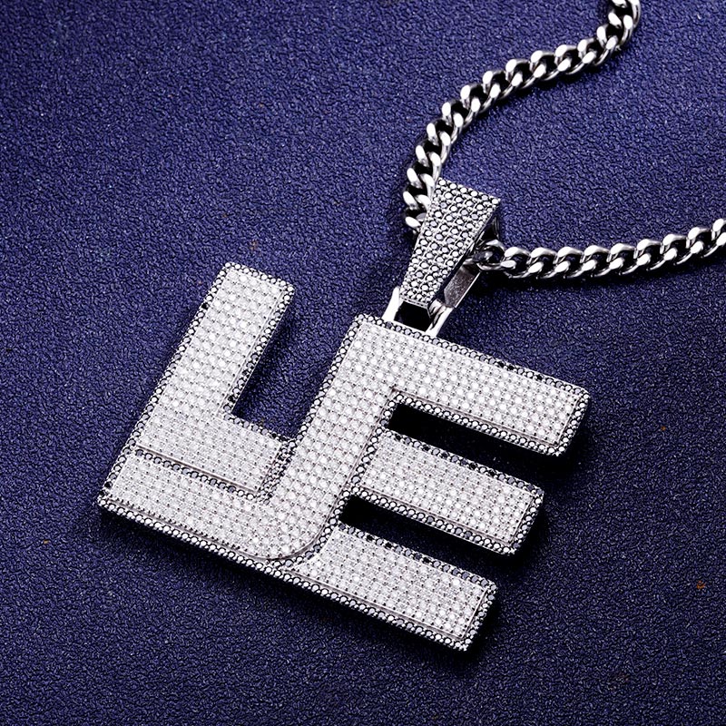Custom S925 & VVS1 Moissanite Unique Letter Pendant Deposit