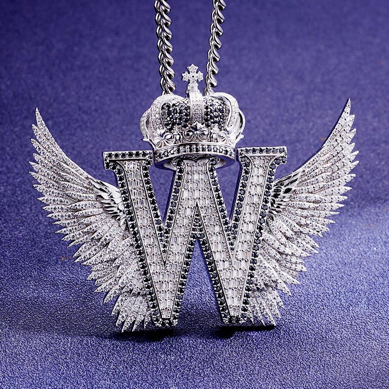 Custom S925 & VVS1 Baguette Moissanite Unique Letter Pendant Deposit