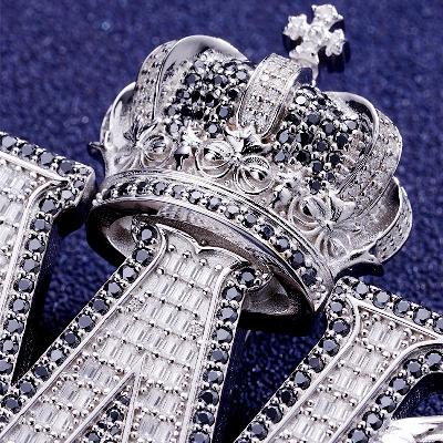 Custom S925 & VVS1 Baguette Moissanite Unique Letter Pendant Deposit