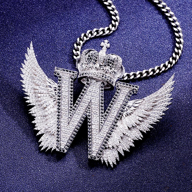 Custom S925 & VVS1 Baguette Moissanite Unique Letter Pendant Deposit