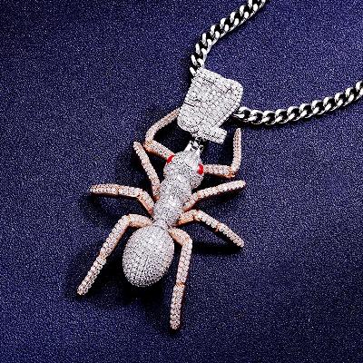 Custom S925 & VVS1 Moissanite  Two-tone Ant Pendant Deposit