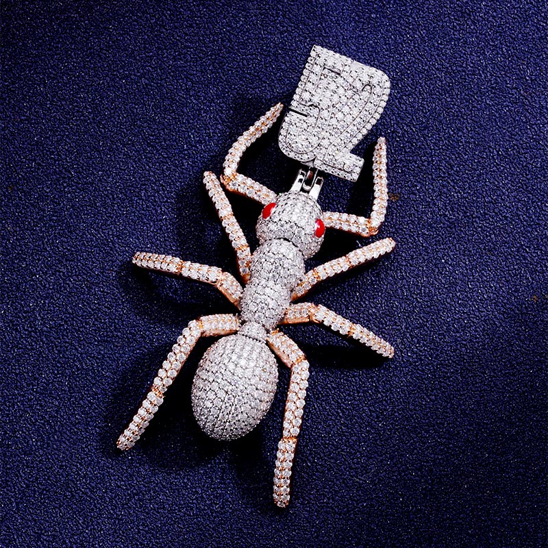 Custom S925 & VVS1 Moissanite  Two-tone Ant Pendant Deposit